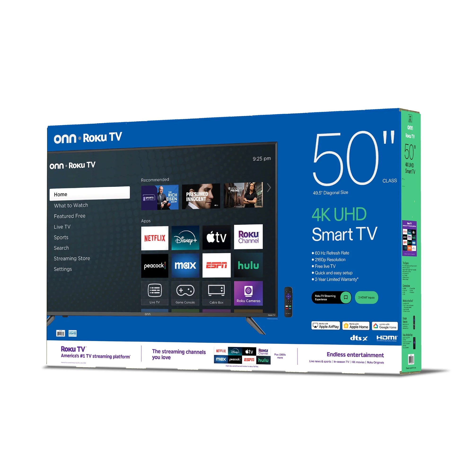 50” Class 4K UHD Roku Smart Television, 100012585